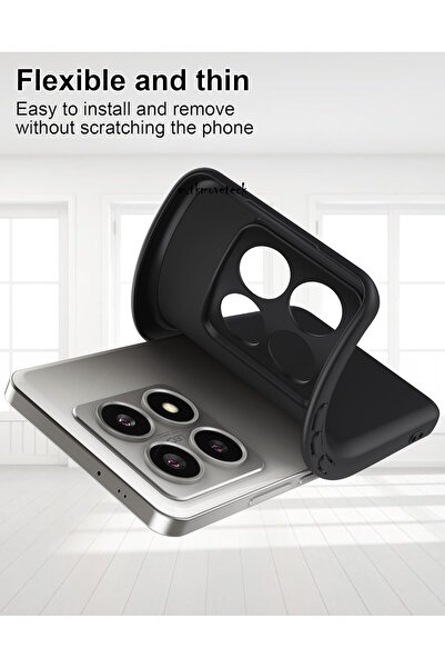m.tk moveteck Xiaomi Mi 14T Pro Kılıf Lansman Kamera Korumalı Yumuşak Renkli Silikon Kapak Premium Mat Soft Case