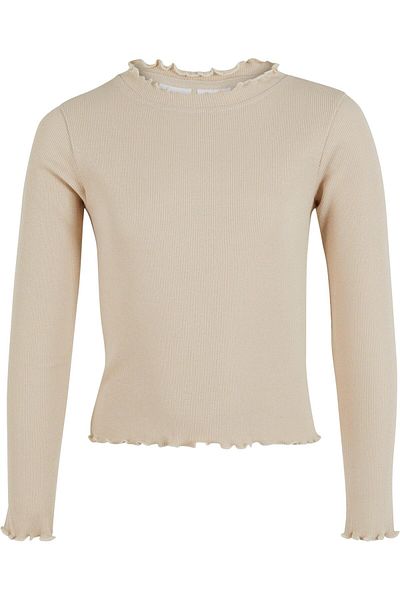 Urban Classics Damen Girls Short Rib Longsleeve