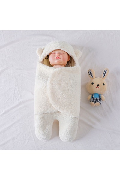 lullabee 0-12 Ay Welsoft Dış Kundak Battaniyesi Peluş Ayaklı, Extra Yumuşak Y...