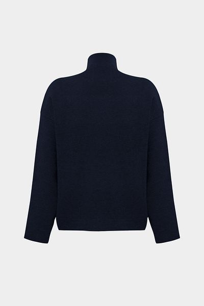 Açelya Okcu Premium Oversize Stand Collar Cotton Women's Knitwear Sweater