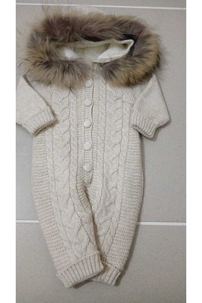 Nipperland 100% Cotton Fur Jumpsuit