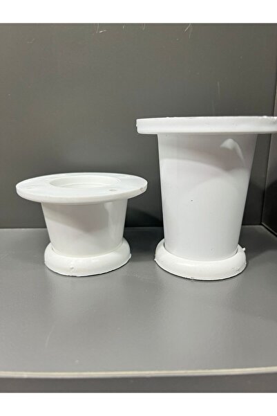 Taşkın Aksesuar Picior reglabil Ufo 5 cm (2 bucăți) alb pentru baie, bucătărie, dulap pentru alimente, mobilier, picior din plastic dur