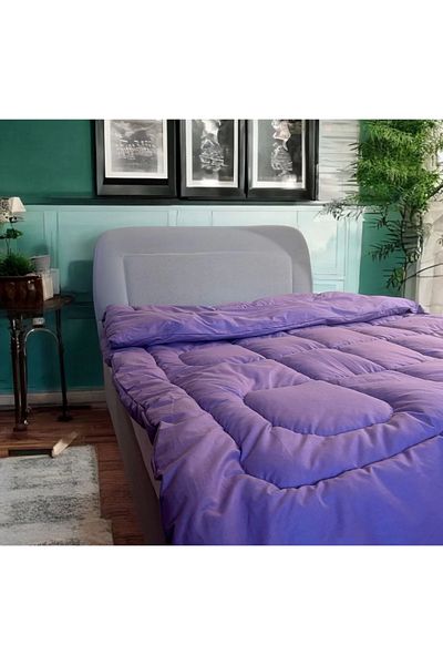 REKA MODA Purple Single Natural Wool Quilt