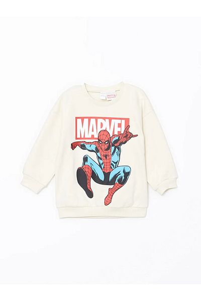 LC Waikiki Lcw Kids Beige Spiderman Printed Boys' Sweatshirt 2-Piece