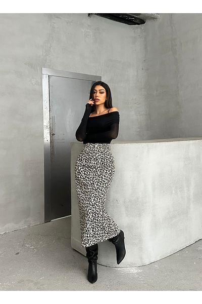 Butik ДАМСКА ПОЛА С ЛЕОПАРДОВ ШАРЕН И ШЛИЦА НА ЗАД