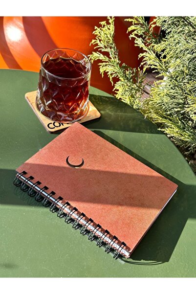 esamore concept Özel Ahşap Kapaklı Ajanda Defter Günlük, Spiralli Ahşap Kapaklı Defter, Anı Defteri