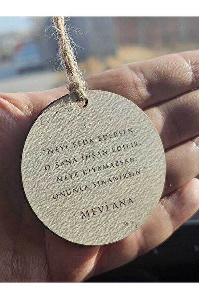hebmeyy Ahşap Onunla Sınanırsın Hz. Mevlâna Araba Süsü Dikiz Aynası Süsü Hedi...