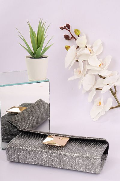 weem bag Βραδινή τσάντα φορέματος Weembag 254 ριγέ σε σχήμα Nal με πέτρα