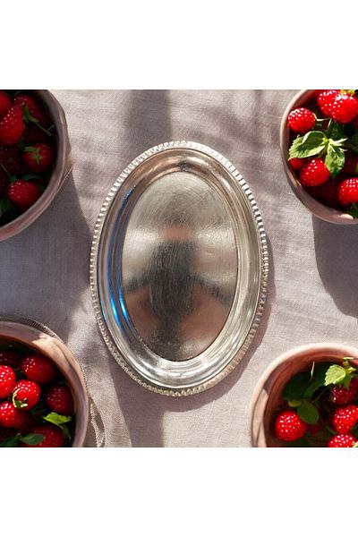 Bakır Center Copper Plate Copper Presentation Plate 20×14 cm Copper Salad Plate Copper Breakfast Plate