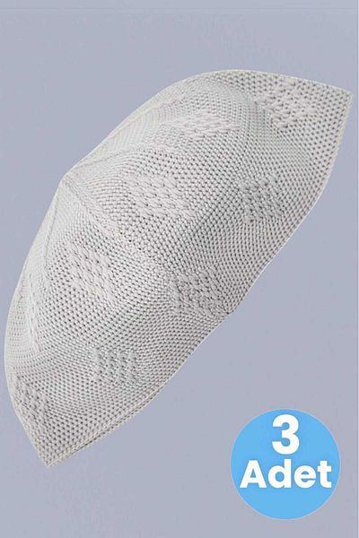 Trenderrs 3 τεμάχια υφαντό πλεκτό μοτίβο Skullcap καλής ποιότητας Προσευχή Skullcap