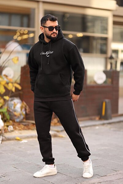 ZENGOLL & RAMİRES Σετ αθλητικής φόρμας με κουκούλα και ελαστικό πόδι με 3 κλω...