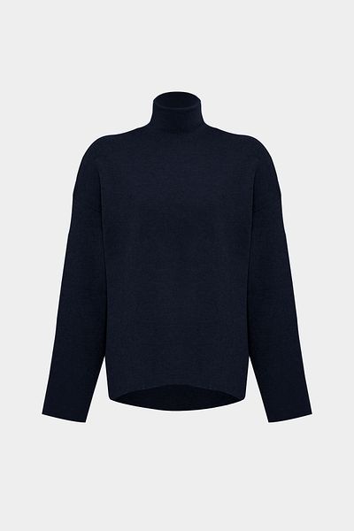 Açelya Okcu Premium Oversize Stand Collar Cotton Women's Knitwear Sweater