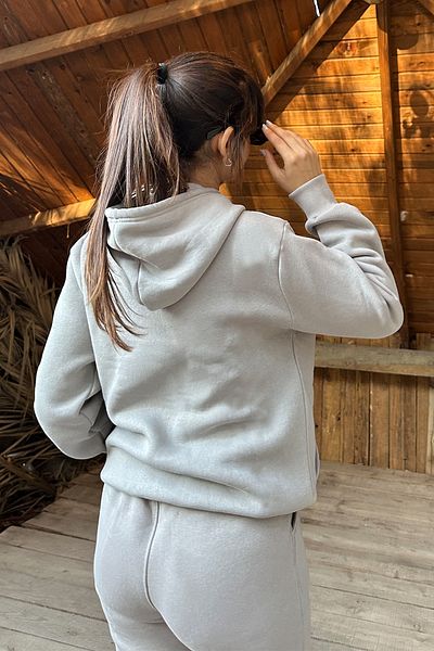 OXVİN Women's Kangaroo Pocket Hooded 3-Thread Puff Soft (Fleece Inside) Sweatshirt - Oversize Original Mold