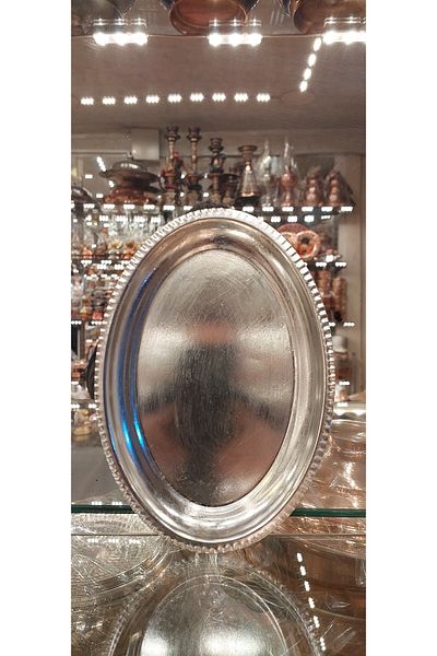 Bakır Center Copper Plate Copper Presentation Plate 20×14 cm Copper Salad Plate Copper Breakfast Plate