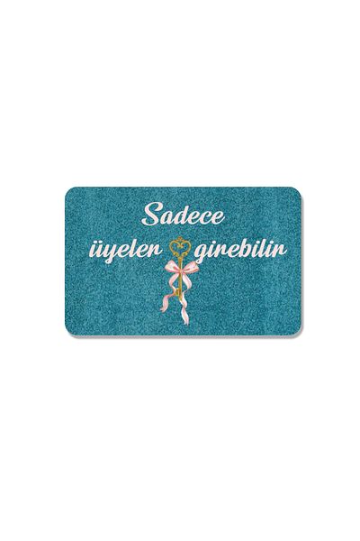M&H Quality Welcome Written Digital Printed Flower Pattern Hooded Non-slip Mat - Washable for Inside and Outside