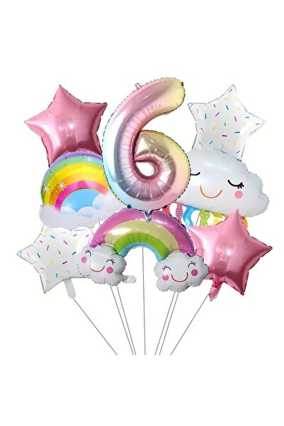 DÜVENCİ TİCARET ΣΕΤ ΜΠΑΛΟΝΙΩΝ ΑΛΟΥΜΙΝΙΟΥ ΦΥΛΛΟΥ ΟΥΡΑΝΙΟΥ ΤΟΞΟΥ ΓΙΑ ΠΑΙΔΙΑ