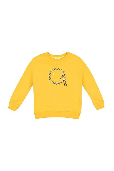 BEETLEBEEZ Orange Embroidered Unisex Kids Sweatshirt - Crew Neck