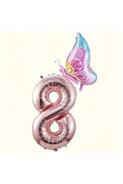 DÜVENCİ TİCARET SET BALON FOLIE CU NUMERE AUR ROZ FLUT