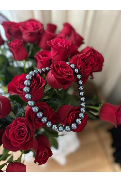 Dresslabtr Şıklık Ve Zarafetin Buluşması Gri Mayorka Antrasit İnci Kolye