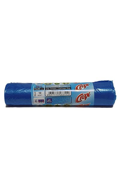 CRAX Blue Garbage Bag - Economical Large Size, 10 Pieces (40 Rolls)