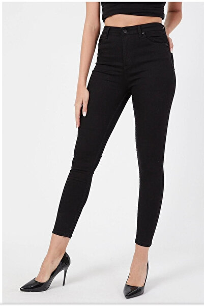 kleshus Ganikus Anna Black talie înaltă efect modelator Pantaloni blugi skinn...