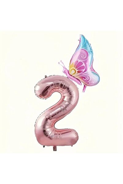 DÜVENCİ TİCARET SET BALON FOLIE CU NUMERE AUR ROZ FLUT