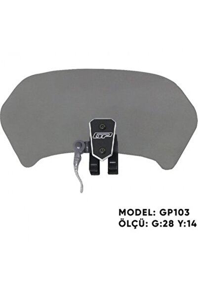 GP KOMPOZİT DEFLEKTÖR ASANSÖRLÜ FÜME GP103 SİYAH BAĞLANTILI RÜZGAR SAPTIRICI SİPERLİK CAM UZATMA