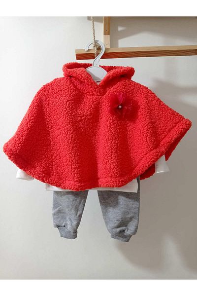 krm kerem bebe Baby Girl Set with Poncho