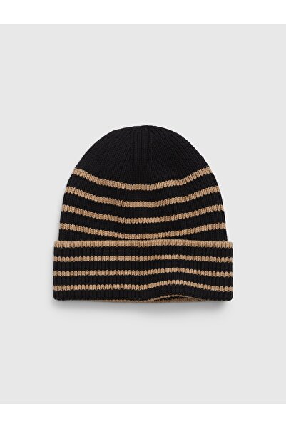 GAP Erkek Siyah Çizgili Bere