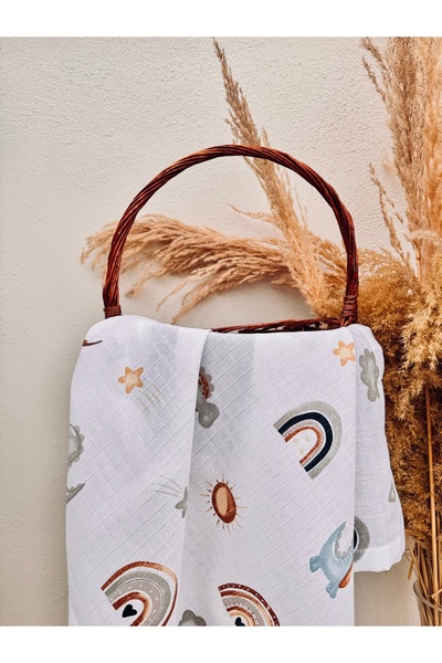 Tinybabyconcept Organic 100% Cotton Multi-Purpose Baby Blanket Set of 3 90X90 cm Muslin Cloth Blanket