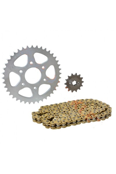 Genel Markalar ZİNCİR DİŞLİ SETİ O-RING BAJAJ PULSAR NS200 (14T-40T 520H0-108L)