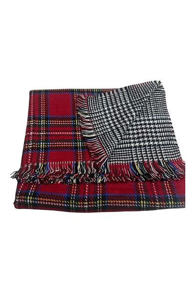 dg concept Double Sided Plaid Scarf Shawl