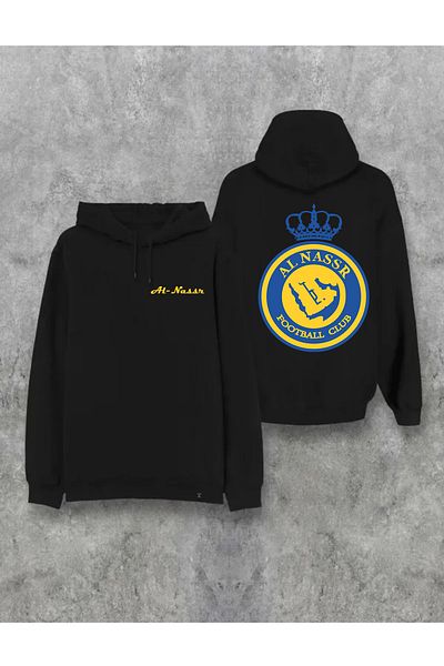 Pisa Art Al Nassr Logo Front Back Special Design Hooded Sweatshirt & Sweatpants 2-Piece Combination