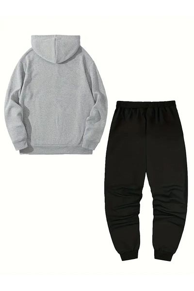 puolikuu Italy Printed Oversize Hooded Tracksuit Set - Sweatshirt and Jogger
