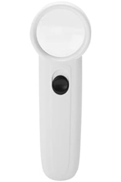 Hanedanev 5X Mini Büyüteç LED Aydınlatmalı ABS Plastik Kasa MG6B-3 El Tipi Mercek