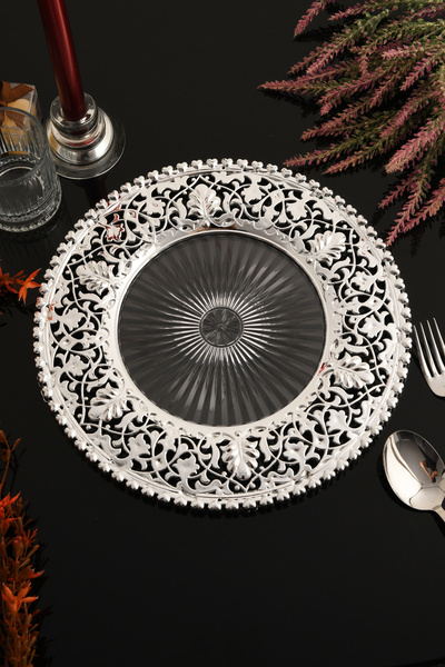 TR Turan Collection MEŞE 6'lı Supla Seti Gümüş Renk, Lüks Sert Plastik Supla ...