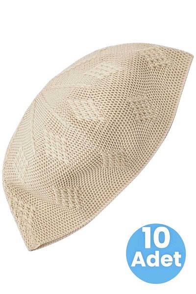 Uniquetrenders Συσκευασία 10 υφαντών πλεκτών μοτίβων Skullcap καλής ποιότητας Σκληρό κάλυμμα προσευχής