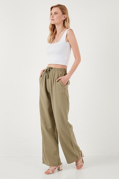 Lela Βαμβακερό Relaxed Fit Ψηλόμεσο Φαρδύ Παντελόνι ΠΑΝΤΕΛΟΝΙ 668YP5118
