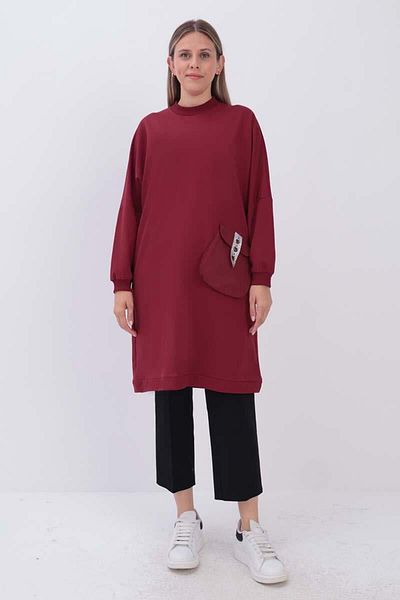ALLDAY Rose-Accessory Pocket Sweat Tunic