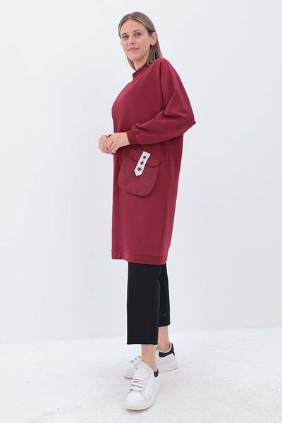 ALLDAY Rose-Accessory Pocket Sweat Tunic