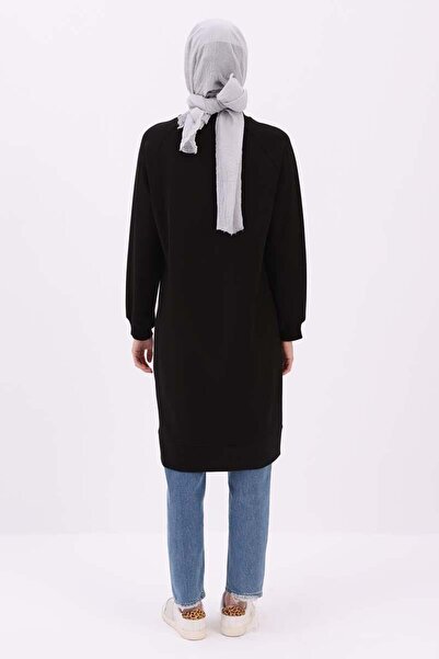 ALLDAY Black-Side Garni Slip Sweat Tunic