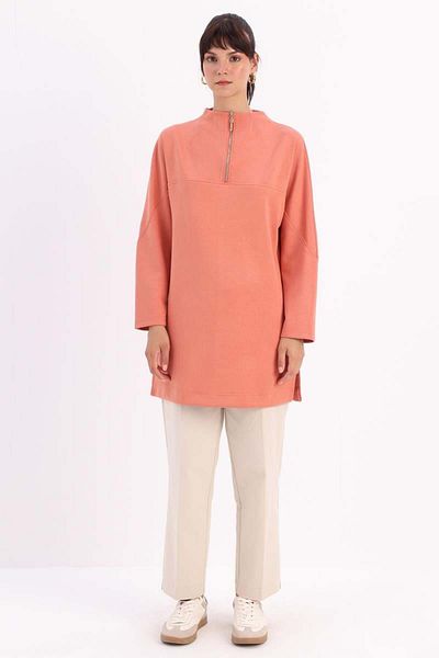 ALLDAY Salmon-Right Collar Robe Tunic