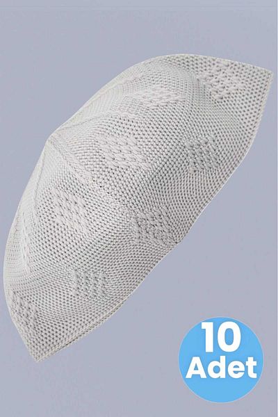 Trenderrs Συσκευασία 10 υφαντών πλεκτών μοτίβων Skullcap καλής ποιότητας Σκληρό κάλυμμα προσευχής