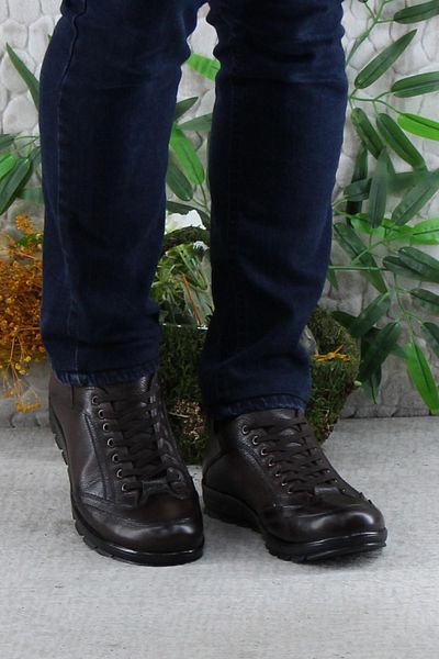 Mehmet Mete 2038 Milano Comfortable Rubber Sole Γνήσια ανδρικά παπούτσια από γνήσιο δέρμα
