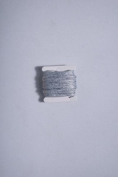 Eskişehir hobi sanat Κολιέ με ασημί κορδόνι 10 μέτρων - Κερωμένο σχέδιο 1 mm, κορδόνι βραχιόλι