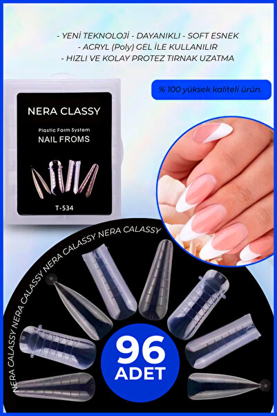 Nera Classy Pro Üst Form Poly Jel Form Kalıp Tips 96 Adet (4 Farklı Protez Ti...