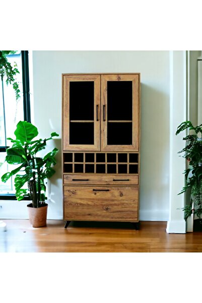 Genel Markalar LUCİA SR-02 ŞARAPLIK - BAR DOLABI - ATLANTİK ÇAM