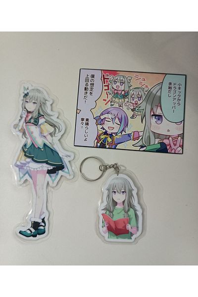 nihonwosekai Hatsune Miku Pjsekai Πολύχρωμο Anime Σετ σελιδοδεικτών με μπρελόκ με επικάλυψη πλαστικοποίησης PVC