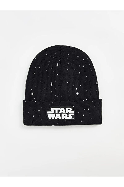 LC Waikiki LCW ACCESSORIES Black Star Wars bedruckte Baskenmütze für Jungen