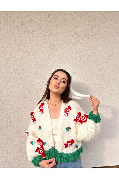 mihal boutique Şekerli Yılbaşı Hırkası Takımı